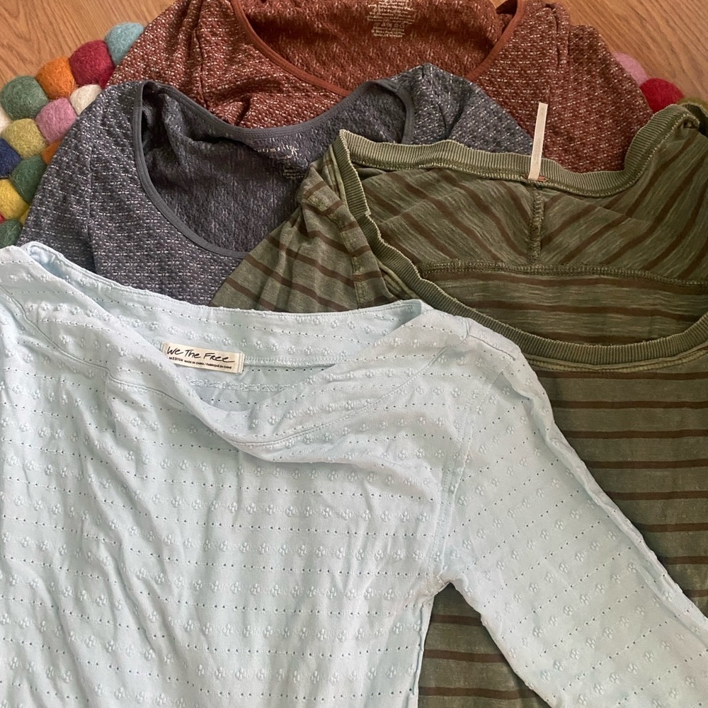 Free people long sleeve tees